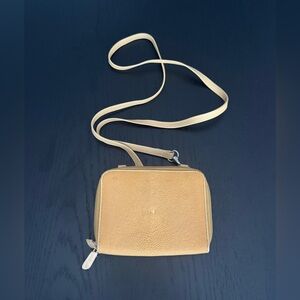 Ann Turk Yellow Leather Crossbody Bag